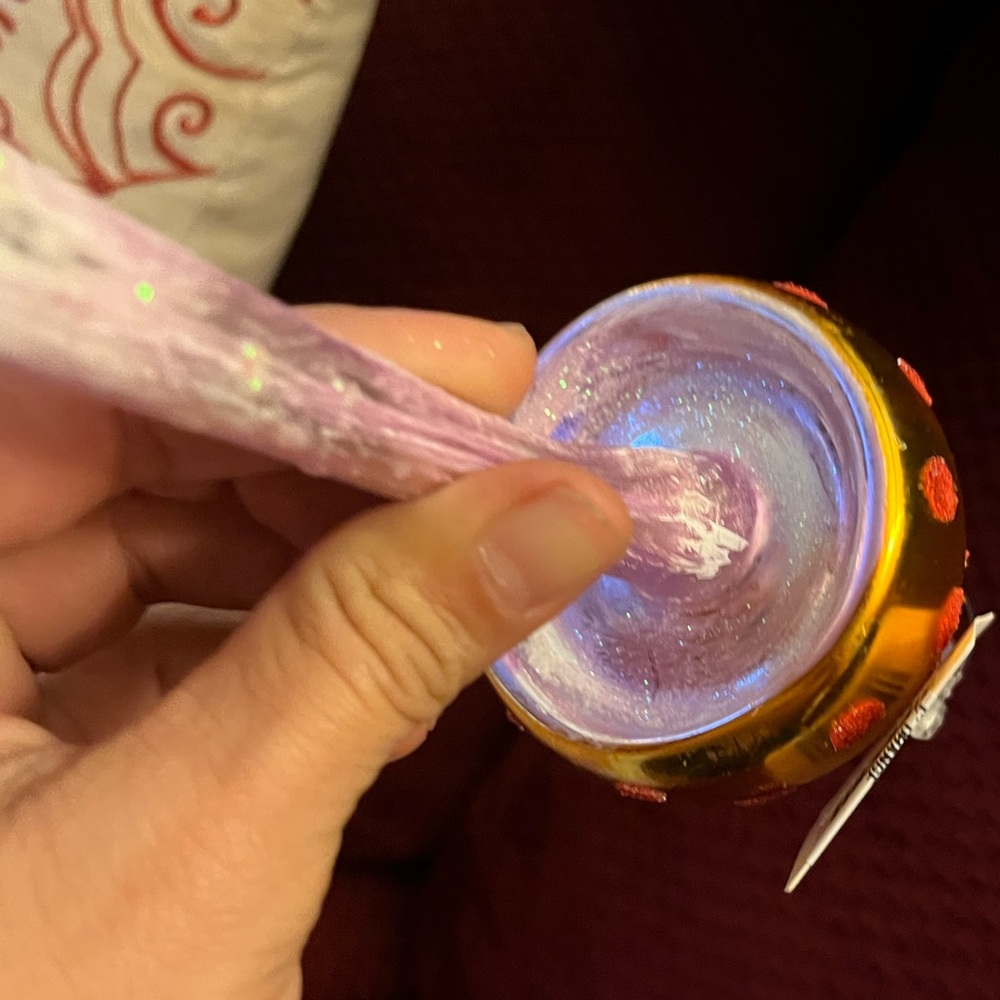 Anthropologie Orange Glass Mushroom Ornament - Picture 4 of 8